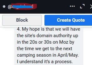 seo goal for rv travel website